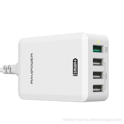Universal portable mobile quick charge smart charger 4 ports powerful usb wall charger